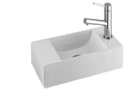 Lave-mains pour WC, suspendu et compacte, parfait pour les espaces restreints, Largeur 40 cm, Profondeur 18 cm, Hauteur 11 cm, résine minéral, Livraison 5-7 jours OFFERTE.